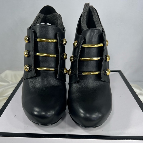 NEW w/Flaws Nine West Leather Black Brianny Bootie Boot Heel Shoe Size 11 - Picture 3 of 12